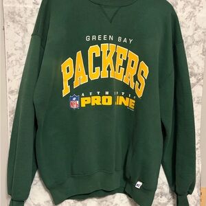 Russell Athletic Green Bay Packers Green Crewneck Sweatshirt/NFL